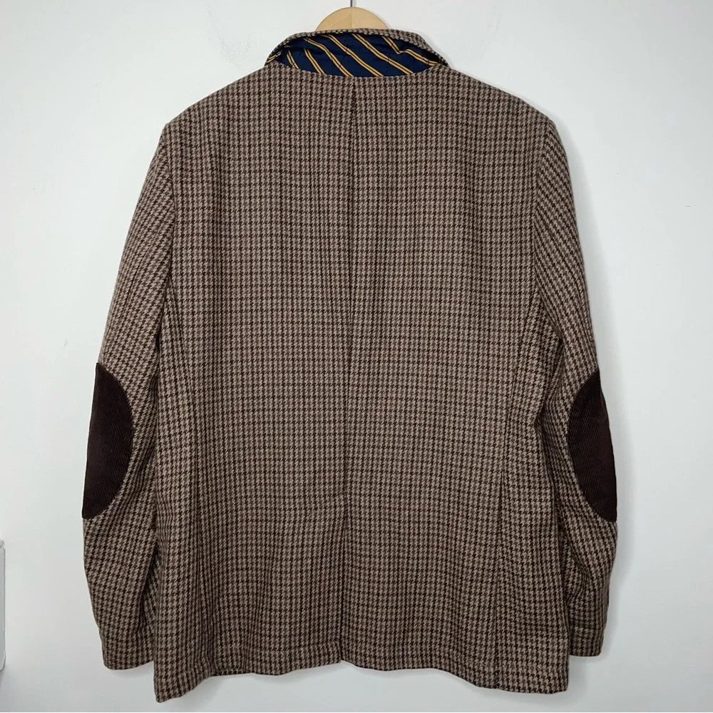 Tommy Hilfiger Wool Blend Tweed Houndstooth Blazer Sport Coat Men’s L - Picture 4 of 15
